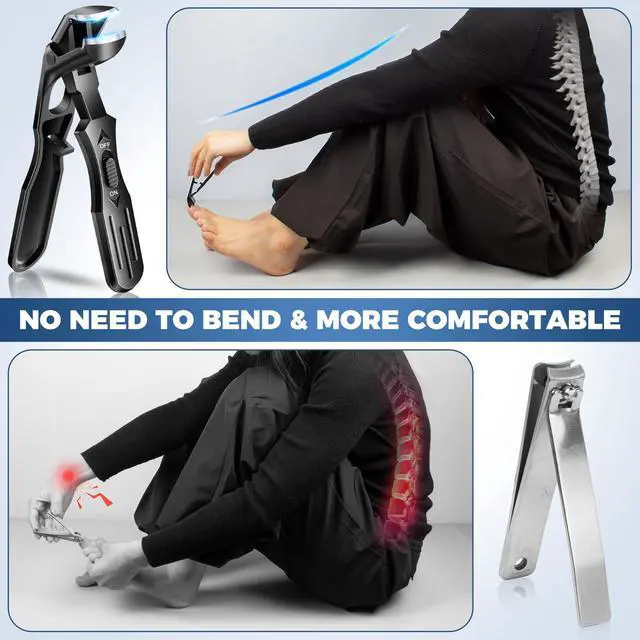 Alt view image 5 of 7 - Toenail Clippers for Seniors Thick Toenails, 2026 Upgrade Angled Nail Clipper for Seniors, Toe Nail Clippers for Men with Wide Jaw Opening, Heavy Duty Fingernail Clipper