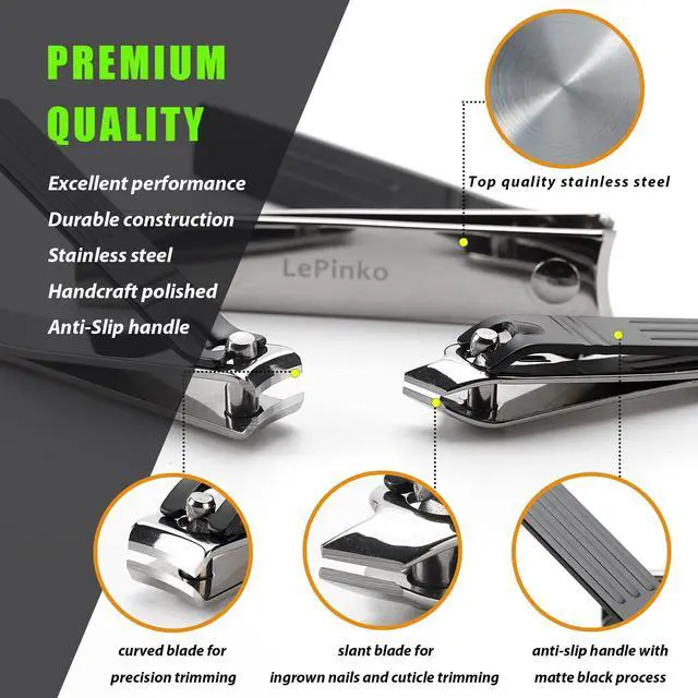 Alt view image 3 of 7 - Heavy Duty Podiatrist Toenail Clippers for Thick and Ingrown Nails, Toe Nail Clippers Sets for Men Women Seniors, Stainless Steel 4PCS