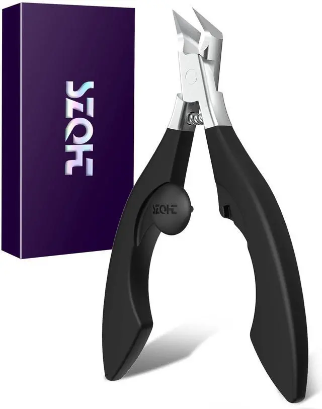 Main image of Nail Clippers for Thick Toenails & Fingernails Straight Edge Stainless Steel Cutter with Safety Lock, Ergonomic Grip Professional Ingrown Nail Trimmer for Men & Women