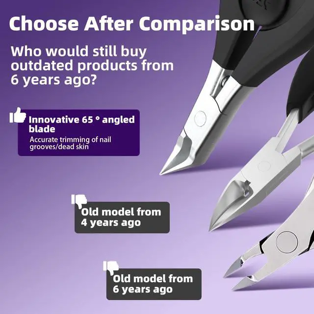 Alt view image 6 of 7 - Nail Clippers for Thick Toenails & Fingernails Straight Edge Stainless Steel Cutter with Safety Lock, Ergonomic Grip Professional Ingrown Nail Trimmer for Men & Women