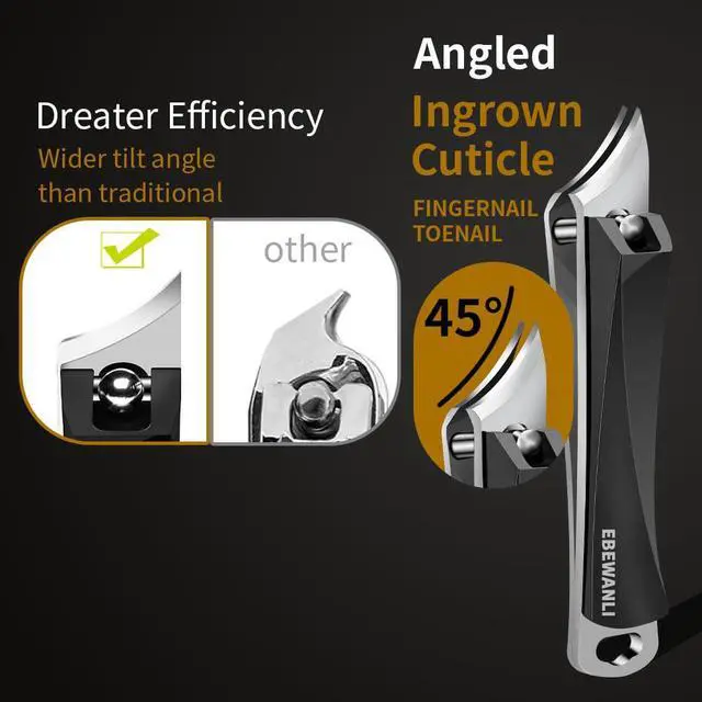 Alt view image 2 of 6 - Ingrown Toenail Clippers, Stainless Steel Slanted Curved Blade