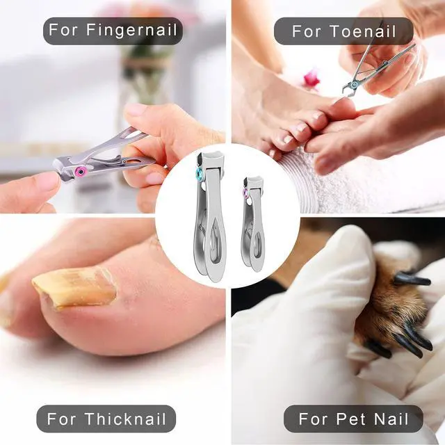 Alt view image 6 of 7 - Nail Clippers Set,Fingernail Toenail Clippers for Thick Nails,Nail Clipper for Adult Men Women Seniors