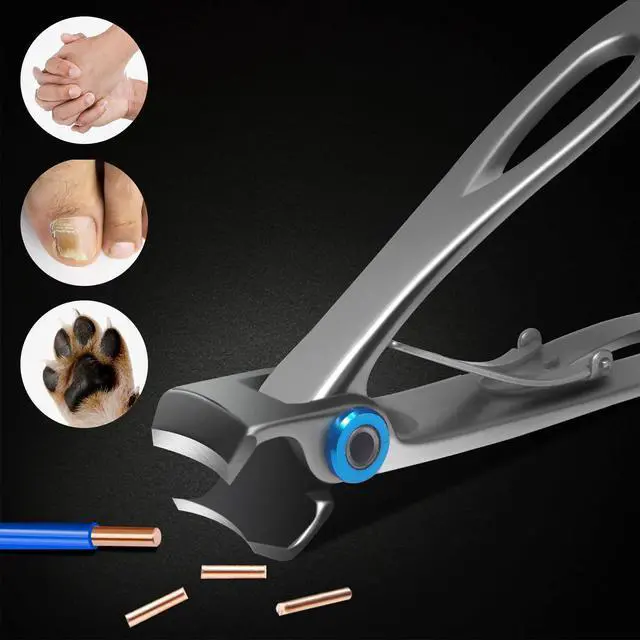 Alt view image 3 of 6 - Extra Large Long Handle Toenail Clippers - 17mm Wide Jaw Opening Heavy Duty for Thick Toenails, Seniors, Men, Adults