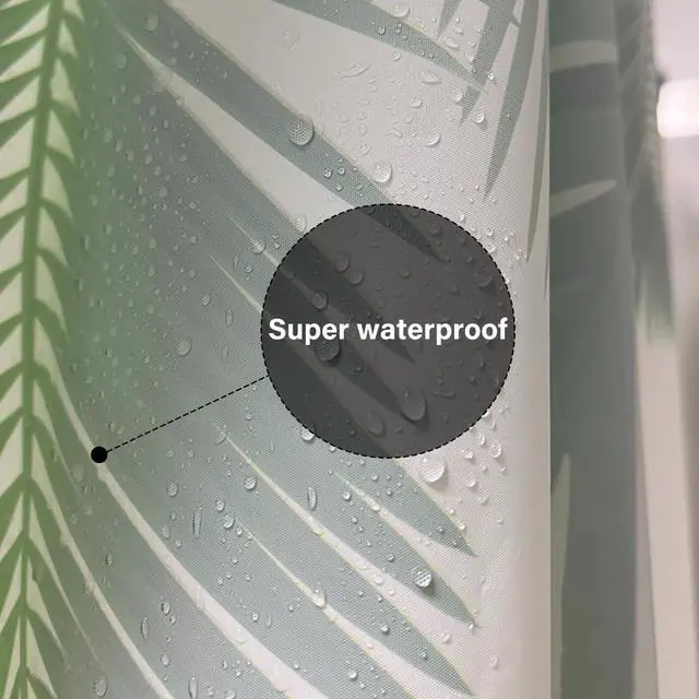 Alt view image 3 of 6 - Plastic Shower Liner - Premium PEVA 6G Thickened Shower Curtain Liner with Rustproof Grommets and 3 Weighted Magnets, Waterproof Shower Curtain for Bathroom(Tropical Leaf, 72*72)