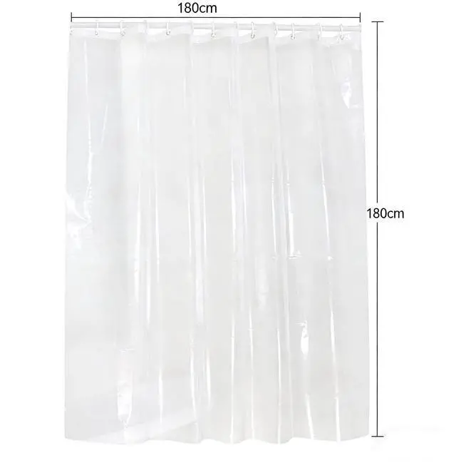 Alt view image 5 of 6 - Clear Shower Curtain - Fitted liners for baths and showers, Bathroom Liner