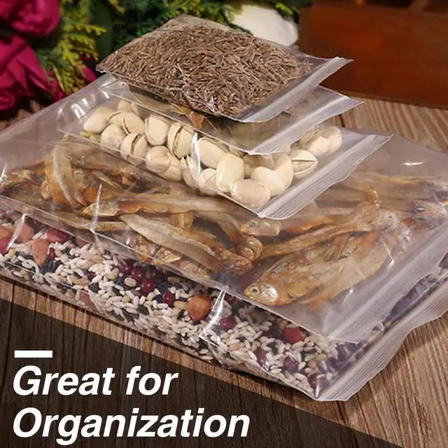Alt view image 7 of 7 - 200Pcs 4x6 inch Clear Plastic Zip Bags, 2 Mil Thick