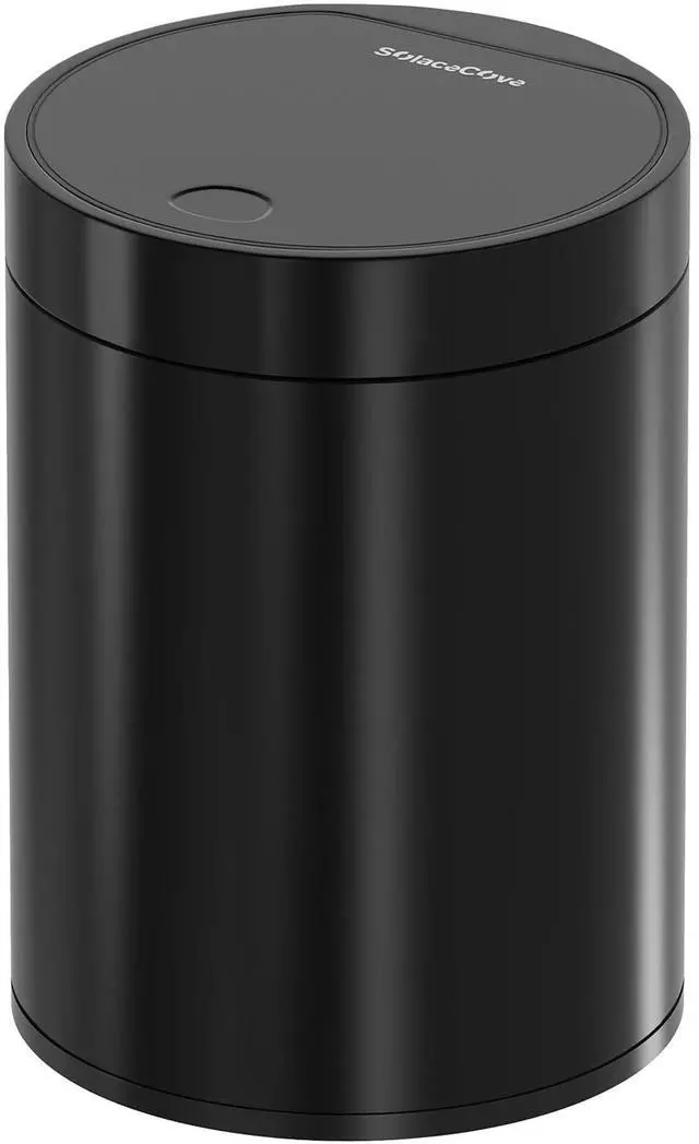 Main image of Mini Trash Can for Desk with Pop Up Lid,1.5L Countertop Trash Can for Makeup Table, 0.4 Gal Stainless Steel Desk Trash can with LidSmall Desktop Trash Can Bin with 1 Roll Bags for Bathroom,Office