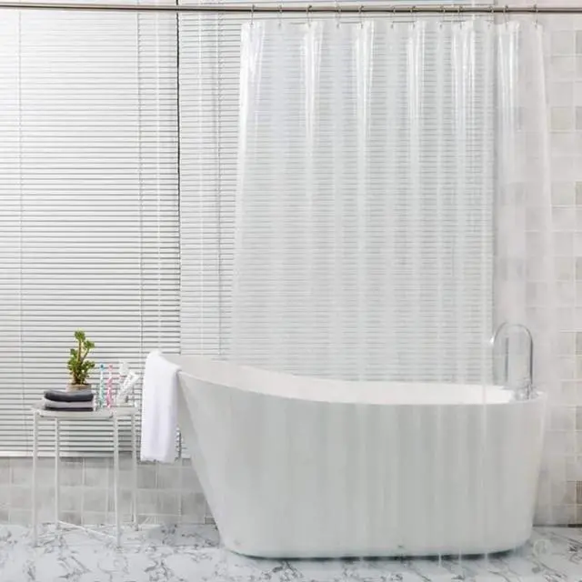 Main image of PEVA 4G Clear Shower Curtain Super Durable Plastic 72 Length, Weighted Standard 70 x 72, Bathroom Shower Curtain Liners with 3 Magnet