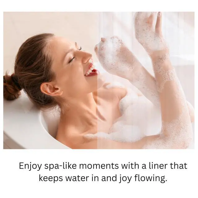 Alt view image 6 of 7 - Shower Curtain Liner with Magnets | 72X72 inches | Clear PEVA, 70 GSM Premium Thickness | Fits Standard Shower, Waterproof, Odour-Free, Rustproof Grommets