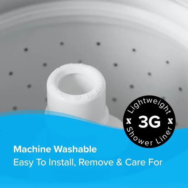 Alt view image 5 of 6 - Protected Shower Curtain Liner, 3G Lightweight, 70"x72", Clear