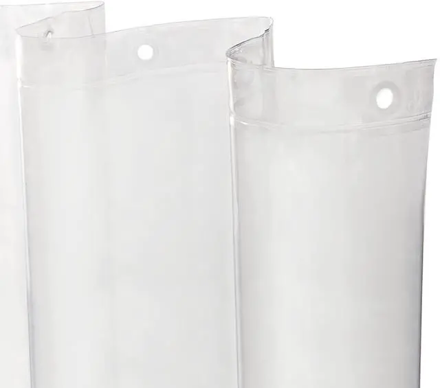 Main image of KN61433 Lightweight 3 Gauge Waterproof PEVA Shower Curtain Liner with Durable Eyelet Hang Holes and Weighted Magnetic Hem for Bathroom, 70" W x 72" H, Clear, 1-Pack