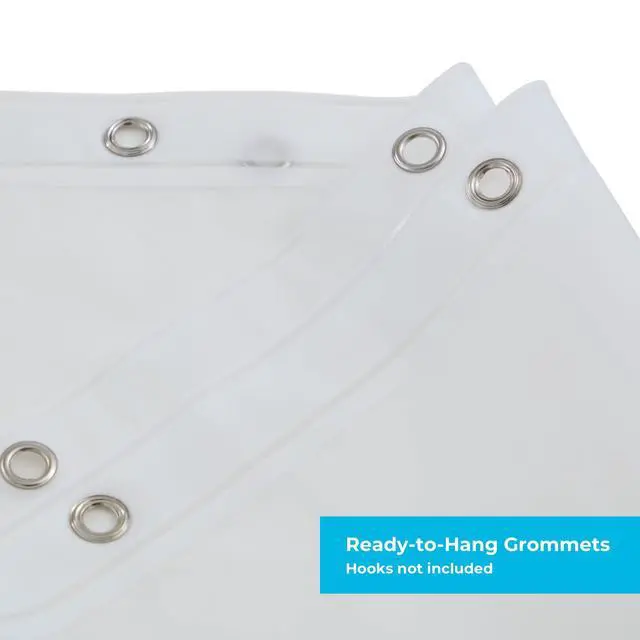 Alt view image 3 of 6 - Clear 4G Shower Curtain Liner PEVA Waterproof Vinyl 72 x 72 Inch Standard Shower Liner - Dorm Room Essentials
