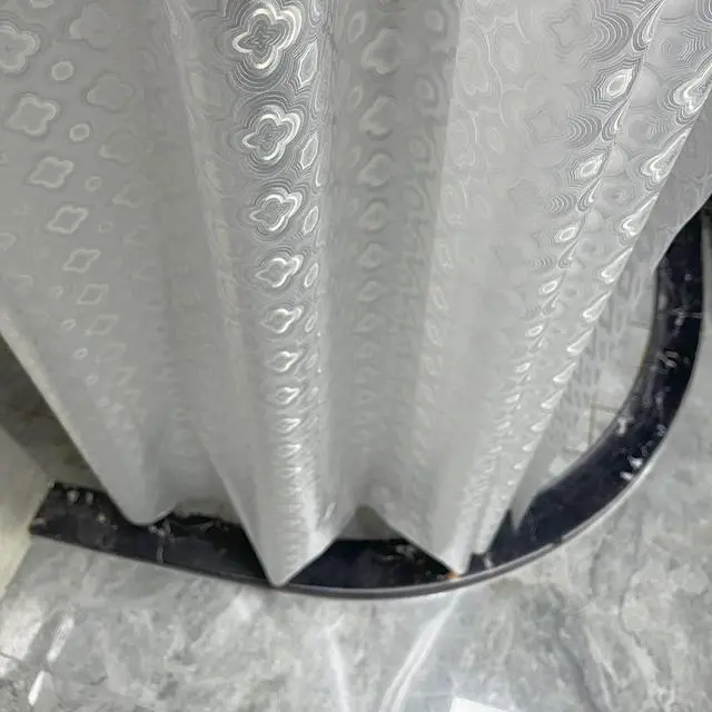 Alt view image 3 of 6 - EVA 8G Bathroom Shower Curtain Liner, Heavy Duty Waterproof Shower Curtain Liner with Magnets Thick Plastic Shower Curtains 72x72 Inch, 12 Hooks