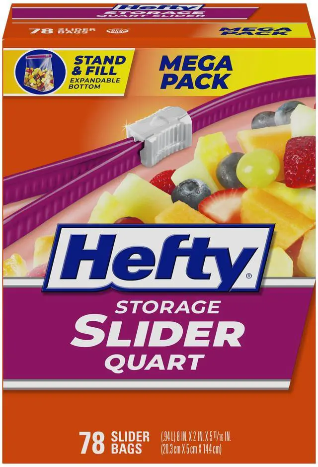 Main image of Slider Storage Bags, Quart Size, 78 Count