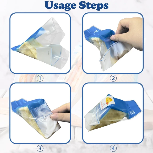 Alt view image 6 of 6 - 100Pcs Plastic Sandwich Wrapping Paper Clear Sandwich Container Bags Easy Tear Disposable Triangle Bread Wrappers