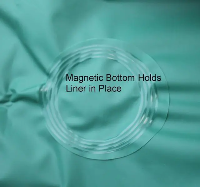 Alt view image 3 of 7 - Premium 6 Gauge EVA Shower Curtain Liner - PVC Free Magnetized Bottom Odorless with Rustproof Grommets (Hunter Green)