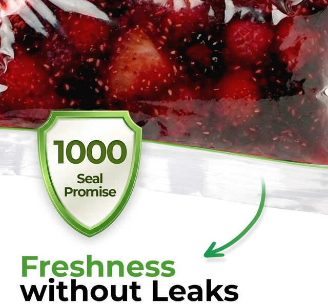 Alt view image 3 of 7 - Sandwich Bags - 150 pcs, Leak Proof Zipper Food Storage Bags
