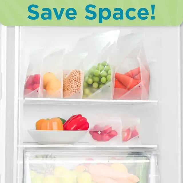Alt view image 3 of 7 - Reusable Sandwich Bags Leak Proof Food Storage for Snacks & More 24 Bags, 7 Inch Width