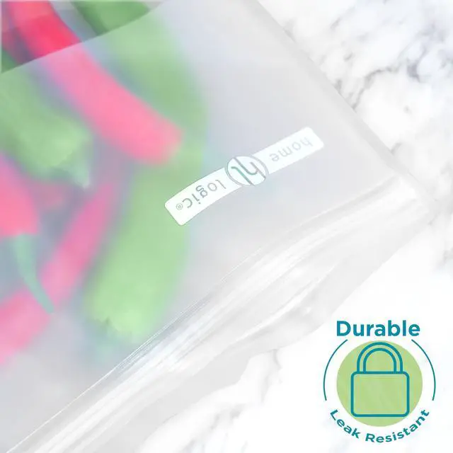 Alt view image 7 of 7 - Reusable Sandwich Bags Leak Proof Food Storage for Snacks & More 24 Bags, 7 Inch Width