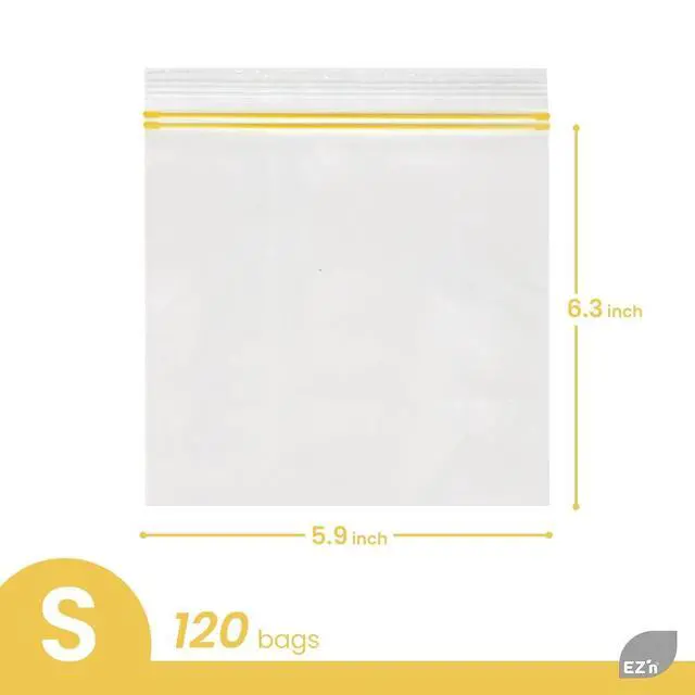Alt view image 2 of 7 - Sandwich Bags, Reclosable Double Zipper Food Storage Bags, 120 Count