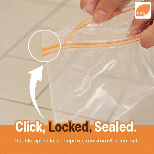 Alt view image 5 of 7 - Sandwich Bags, Reclosable Double Zipper Food Storage Bags, 120 Count