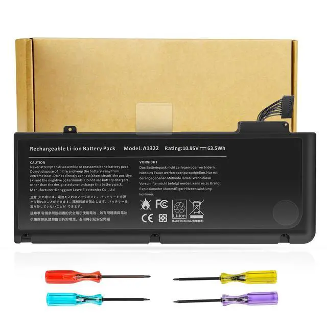 Alt view image 8 of 14 - A1322 A1278 Laptop Battery for MacBook Pro 13" Mid 2012 2010 Late 2011 Early 2011 661-5229 661-5557 020-6547-A 020-6765-A