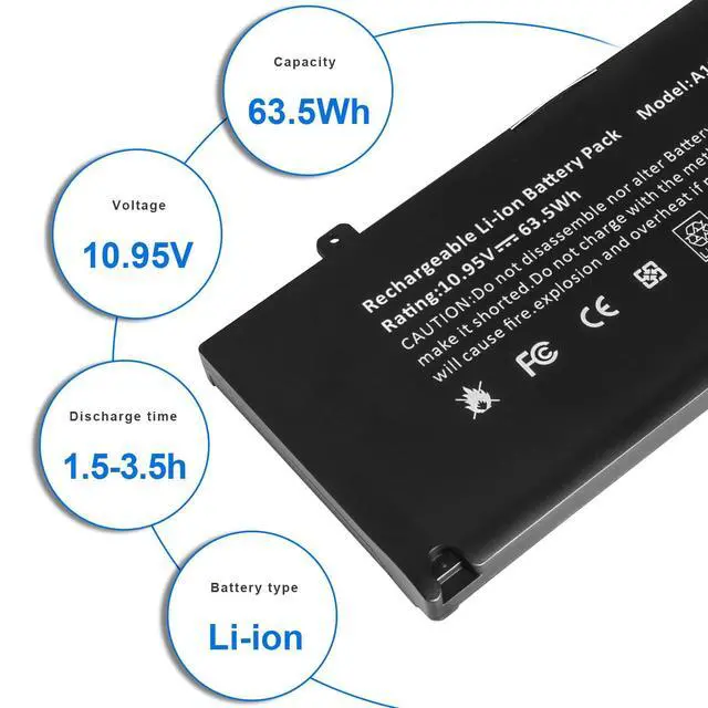 Alt view image 12 of 14 - A1322 A1278 Laptop Battery for MacBook Pro 13" Mid 2012 2010 Late 2011 Early 2011 661-5229 661-5557 020-6547-A 020-6765-A