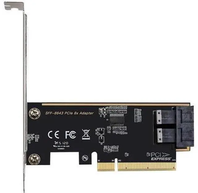 Main image of Deuninker PCIe 3.0 x16 to U.2 (SFF-8643) NVMe Expansion Card 4/2/1 Port Adapter for U.2 SSDs, Compatible with PCIe x8/x16 Slots (2 Ports)
