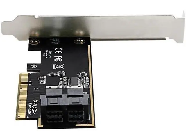 Alt view image 2 of 5 - Deuninker PCIe 3.0 x16 to U.2 (SFF-8643) NVMe Expansion Card 4/2/1 Port Adapter for U.2 SSDs, Compatible with PCIe x8/x16 Slots (2 Ports)