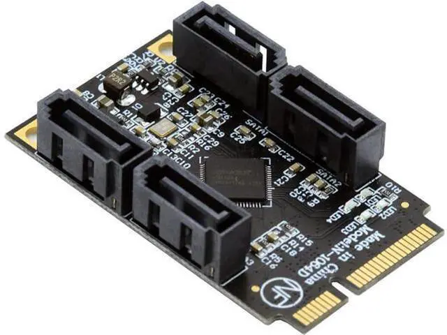 Main image of Deuninker Mini PCI-E PCI Express to SATA 3.0 Four Ports Adapter Converter 6Gbps Hard Drive Extension Card for SSD