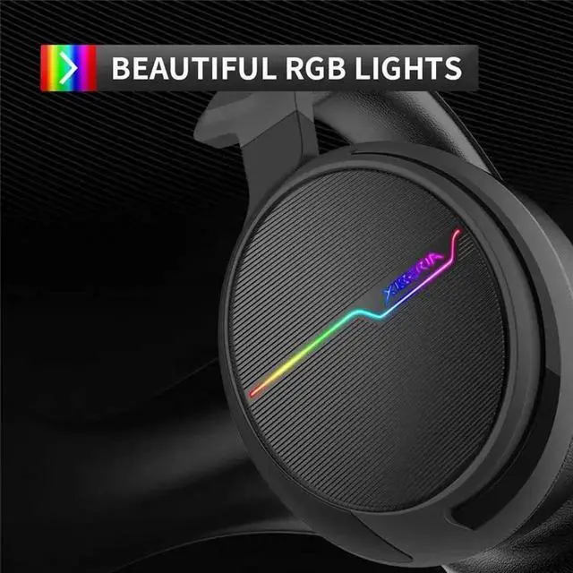 Alt view image 5 of 5 - Xiberia V20 Gaming Headphones USB 7.1 Headset for PC Game Computer Bass Stereo Earphones with Microphone LED Light