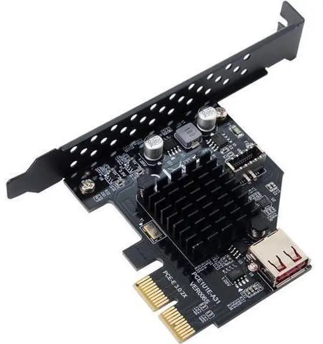 Main image of Deuninker USB 3.1 Front Panel Socket USB 2.0 to PCI-E Express Card Adapter for Motherboard