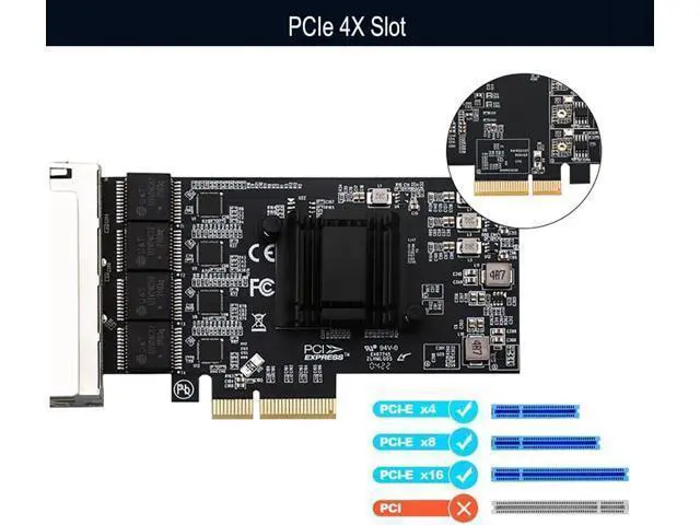 Alt view image 3 of 7 - Dual-Port PCIe X4 Gigabit Network Card 1000M PCI Express Ethernet Adapter with Intel 82576 Two Ports LAN NIC Card for Support PXE SR-IOV for Windows/Windows Server/Linux/Freebsd/DOS with Low Profile