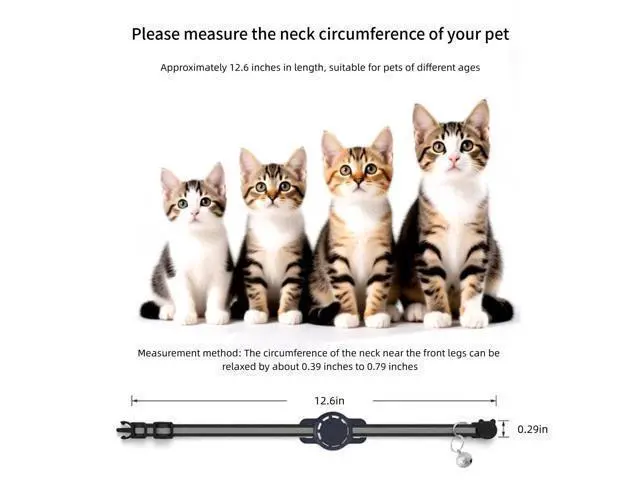 Alt view image 5 of 7 - Pet Tracker,GPS Collar for Cats (iOS Only) Smart tag,Waterproof Compatible with Apple Find My,No Monthly Fee,Advanced Tracking Solution Smart Collar for Pet Safety Ideal Small Large Cats