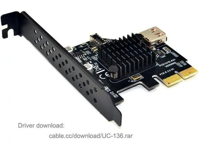 Alt view image 6 of 7 - Deuninker USB 3.1 Front Panel Socket USB 2.0 to PCI-E Express Card Adapter for Motherboard