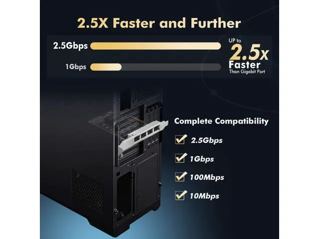 Alt view image 4 of 6 - 4 Ports 2.5G PCIe Network Card, RTL8125B LAN Controller, 2500/1000/100Mbps RJ45 Ethernet NIC Adapter, Support PXE for Windows/Linux