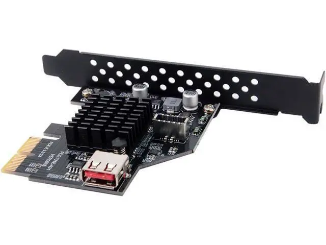 Alt view image 7 of 7 - Deuninker USB 3.1 Front Panel Socket USB 2.0 to PCI-E Express Card Adapter for Motherboard