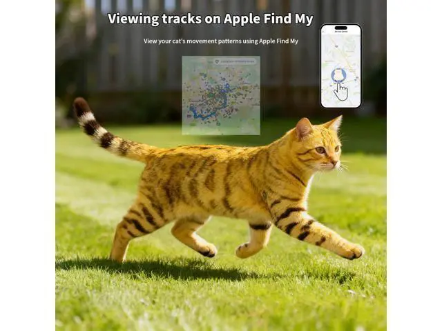Alt view image 2 of 7 - Pet Tracker,GPS Collar for Cats (iOS Only) Smart tag,Waterproof Compatible with Apple Find My,No Monthly Fee,Advanced Tracking Solution Smart Collar for Pet Safety Ideal Small Large Cats