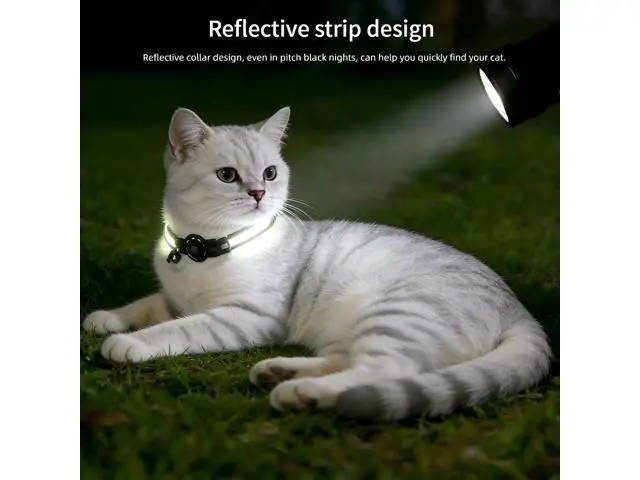 Alt view image 3 of 7 - Pet Tracker,GPS Collar for Cats (iOS Only) Smart tag,Waterproof Compatible with Apple Find My,No Monthly Fee,Advanced Tracking Solution Smart Collar for Pet Safety Ideal Small Large Cats