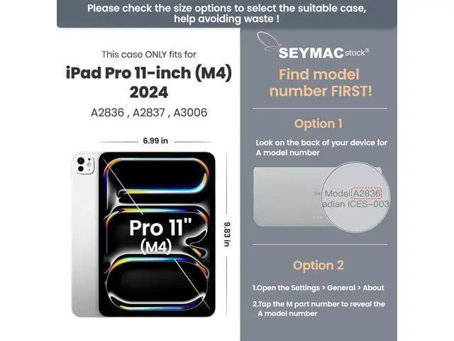 Alt view image 7 of 7 - Deuninker Case for iPad Pro 11 inch (M4) 2024, Auto Sleep/Wake Case with Magnetic Multi-Angles Stand, Card Slot, Black