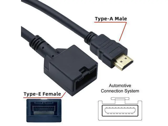Alt view image 5 of 7 - Deuninker HDMI 1.4 Type A to Type-E Socket Video Audio 4K Cable for Automotive Connection System Grade Connector 0.5M