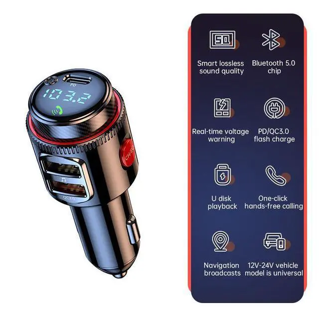 Alt view image 3 of 6 - QURO Magsafe Car Charger Wireless Phone Charger Stand USB C Fast Charging Apple Adapter Cigarette Lighter Plug for iPhone