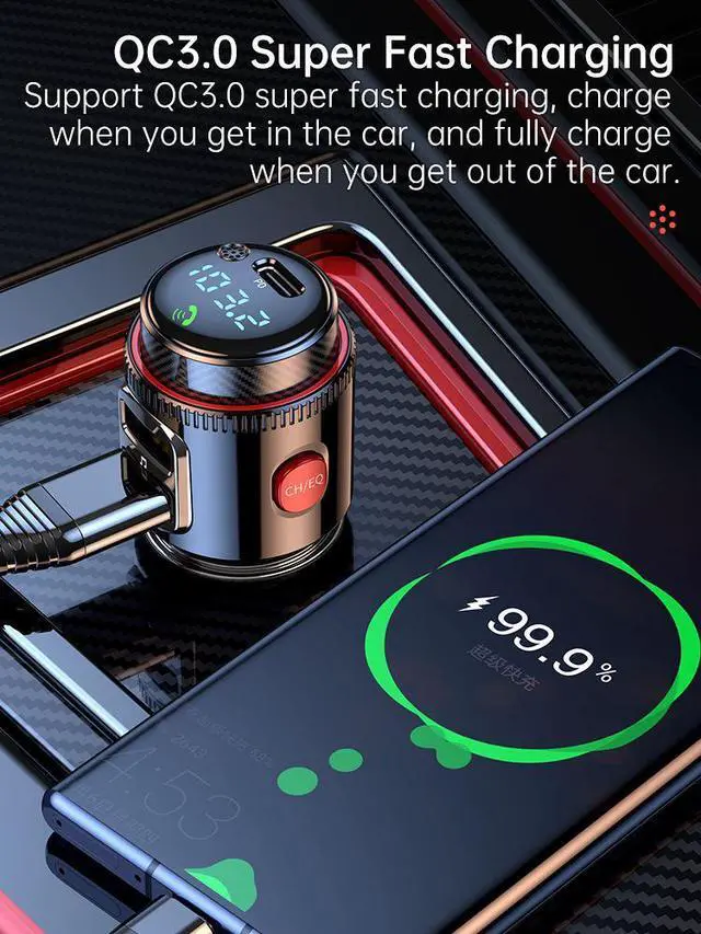 Alt view image 4 of 6 - QURO Magsafe Car Charger Wireless Phone Charger Stand USB C Fast Charging Apple Adapter Cigarette Lighter Plug for iPhone