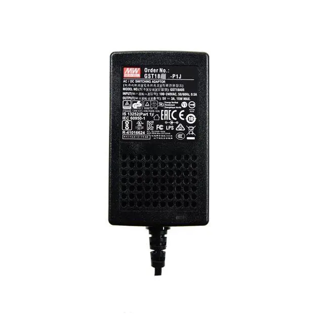 Alt view image 2 of 2 - GST Series 18W 15V 1.2A Power Supply Adapter, GST18A15-P1J 3 Pin Ac Input Interface Desktop Industrial Adapter Switching Power Supply