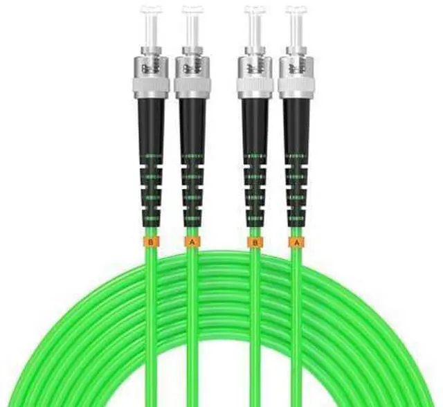 Main image of Deuninker OM5 Fiber Patch Cable ST to ST UPC 10Meters/32ft 40Gb/100GB/giga-bit multimode Duplex Jumper MMF 50/125?m LSZH Fiber Optic Cord