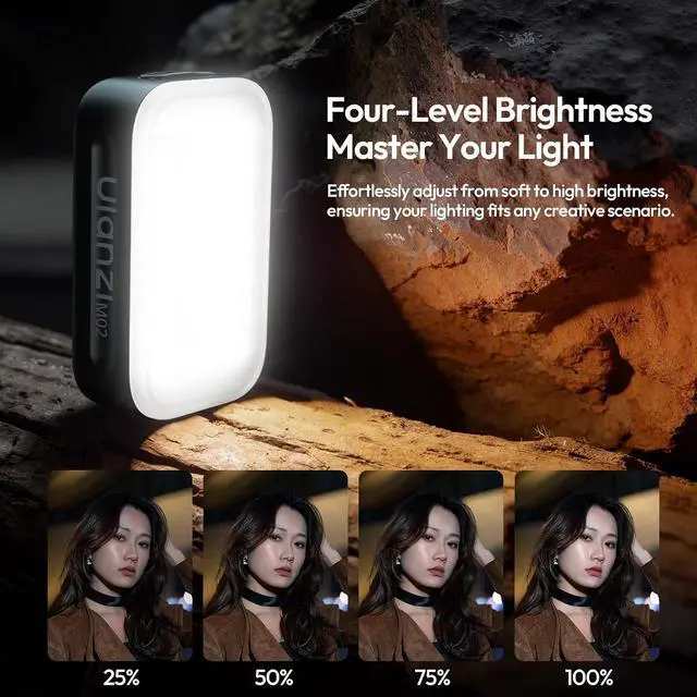 Alt view image 4 of 6 - Deuninker M02 MagSafe Selfie Light Portable Mini Magnetic Phone Flash Light with Bluetooth for iPhone 7W Rechargeable Photography Vlog Fill Light for Content Creators Video Tiktok Night Photos