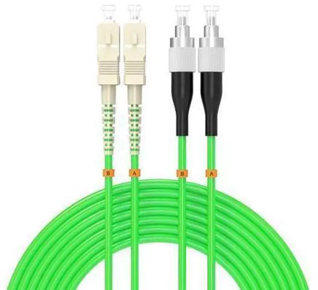 Main image of Deuninker om5 sc to fc Fiber Patch Cable 10Meters/32ft 40Gb/100GB/giga-bit multimode Duplex Jumper UPC MMF 50/125?m LSZH Fiber Optic Cord