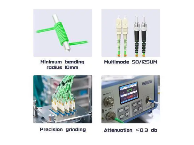 Alt view image 5 of 7 - Deuninker om5 SC to ST Fiber Patch Cable,10Meters/32ft 10GB/40GB/100GB giga-bit Multimode Duplex Jumper 50/125?m LSZH Fiber Optic Cord