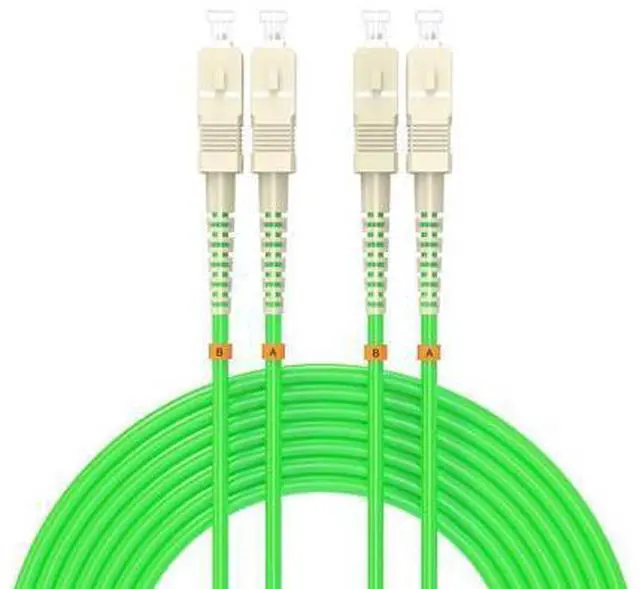 Main image of Deuninker 10Meters/32ft OM5 SC to SC Fiber Patch Cable 40Gb/100GBgiga-bit Multimode Jumper Duplex 50/125?m UPC MMF LSZH Fiber Optic Cords