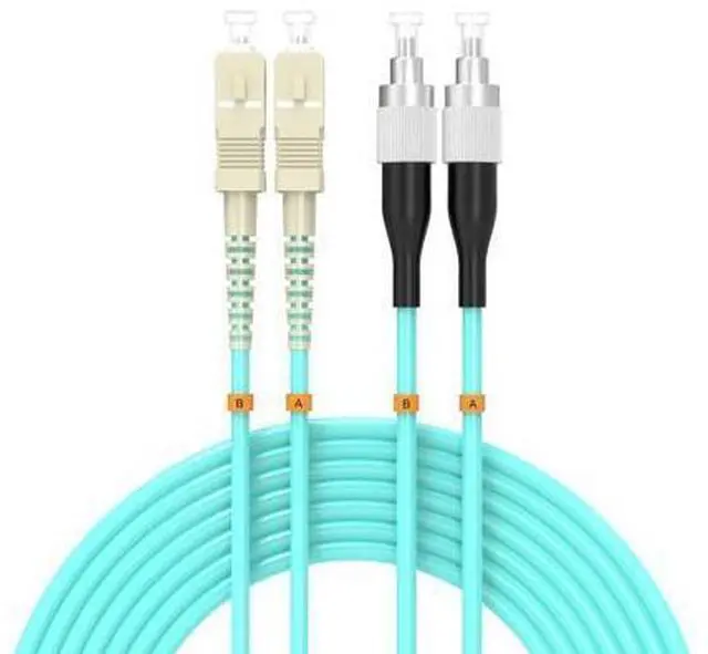 Main image of Deuninker SC/UPC to FC/UPC Fiber Patch Cable OM3 25Meter/82ft 10GB/giga-bit Multimode Duplex Jumper 50/125?m LSZH Fiber Optic Cord